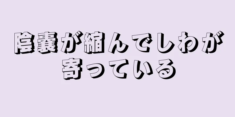 陰嚢が縮んでしわが寄っている