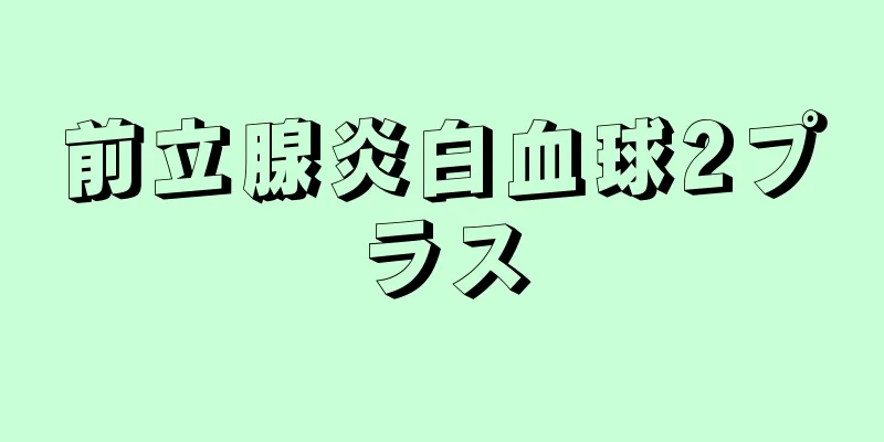 前立腺炎白血球2プラス