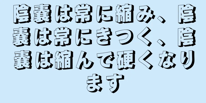 陰嚢は常に縮み、陰嚢は常にきつく、陰嚢は縮んで硬くなります