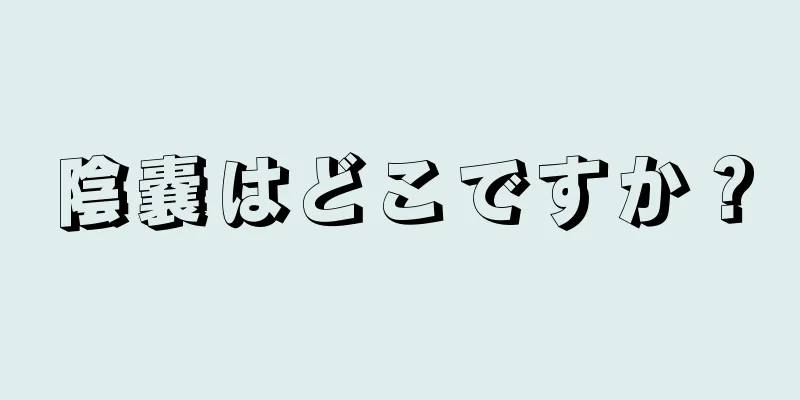 陰嚢はどこですか？