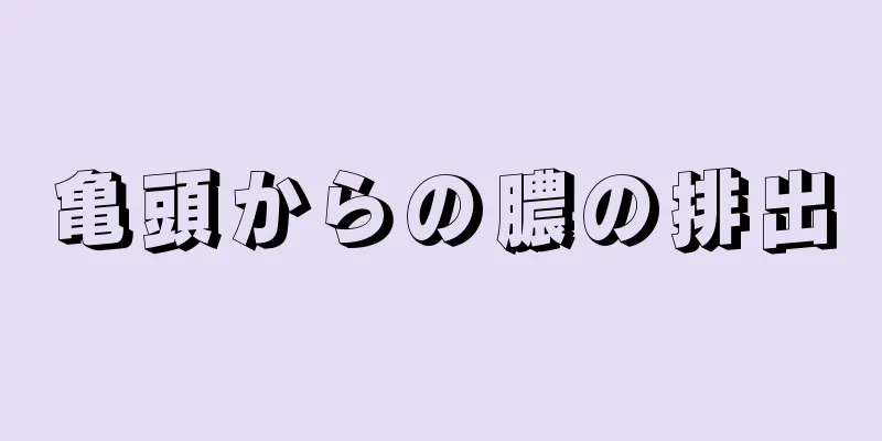 亀頭からの膿の排出