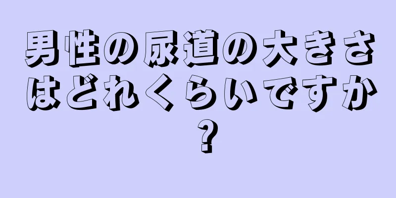 男性の尿道の大きさはどれくらいですか？
