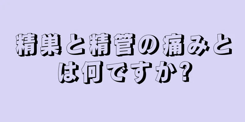 精巣と精管の痛みとは何ですか?