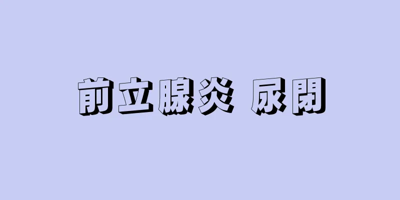 前立腺炎 尿閉