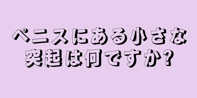 ペニスにある小さな突起は何ですか?