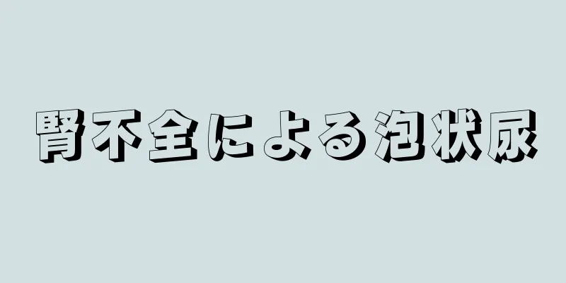 腎不全による泡状尿