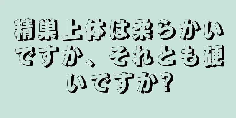 精巣上体は柔らかいですか、それとも硬いですか?