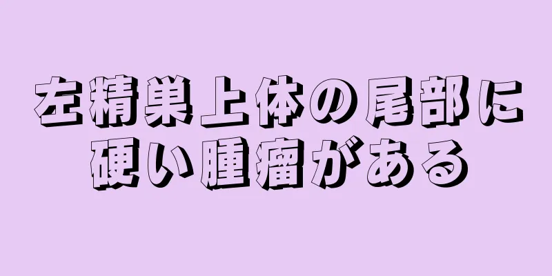 左精巣上体の尾部に硬い腫瘤がある
