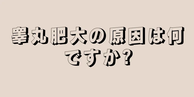 睾丸肥大の原因は何ですか?
