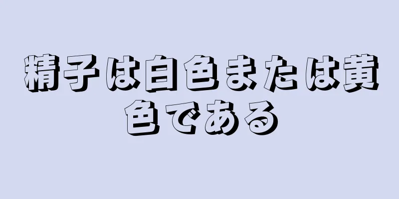 精子は白色または黄色である