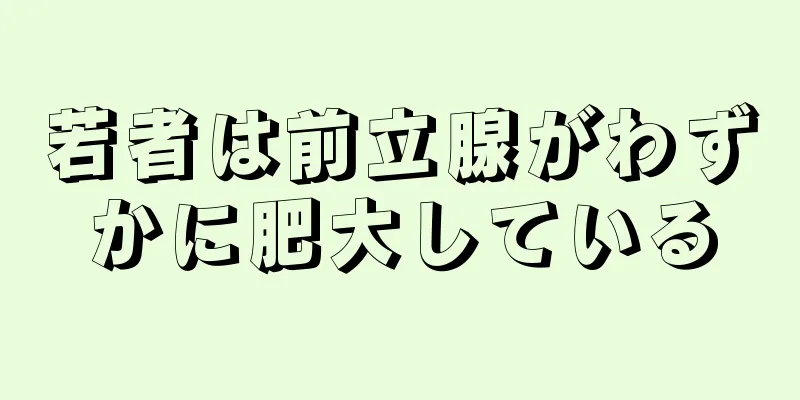 若者は前立腺がわずかに肥大している