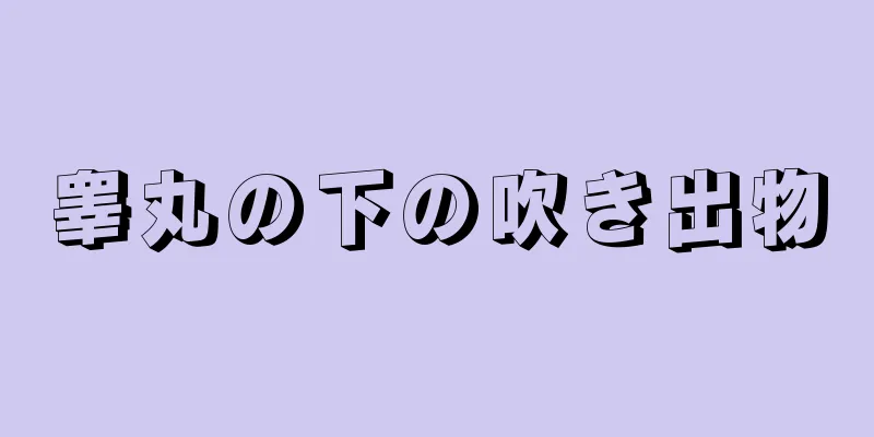 睾丸の下の吹き出物