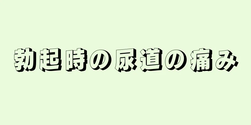 勃起時の尿道の痛み