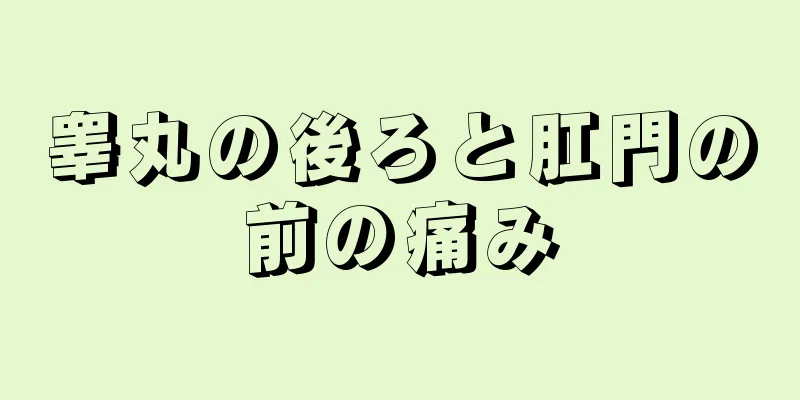 睾丸の後ろと肛門の前の痛み
