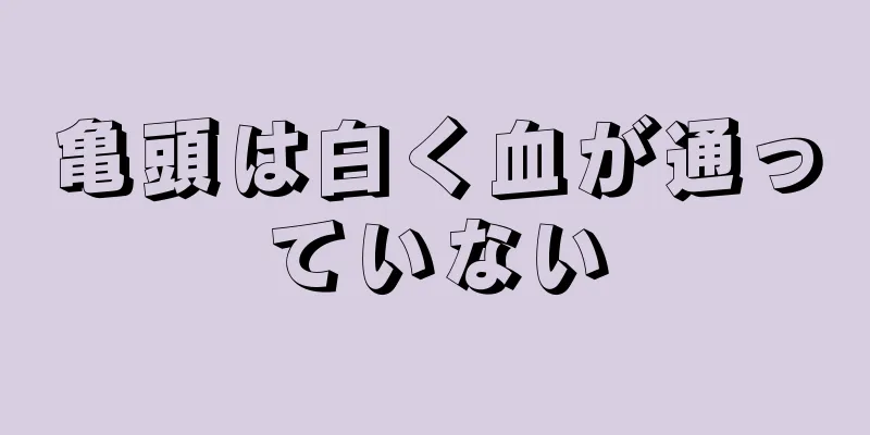 亀頭は白く血が通っていない