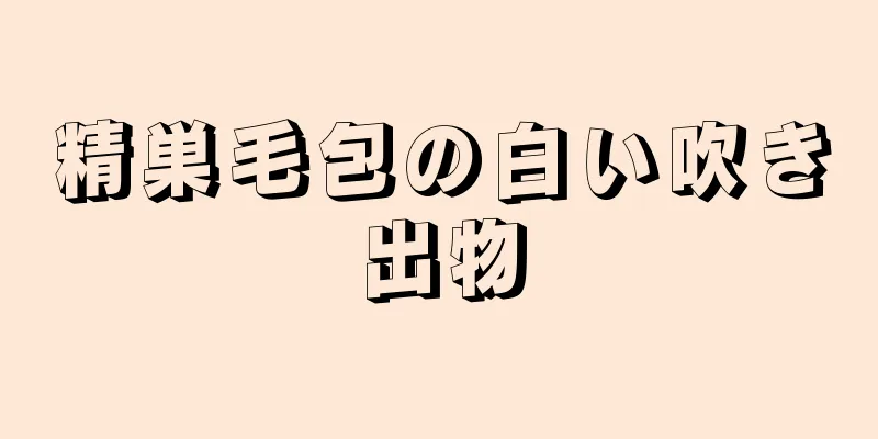 精巣毛包の白い吹き出物