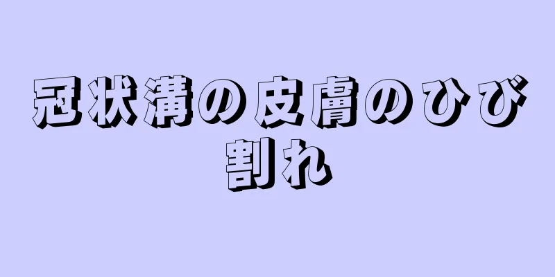冠状溝の皮膚のひび割れ