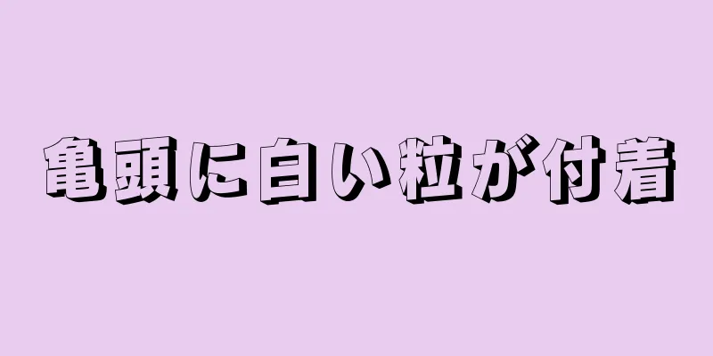 亀頭に白い粒が付着