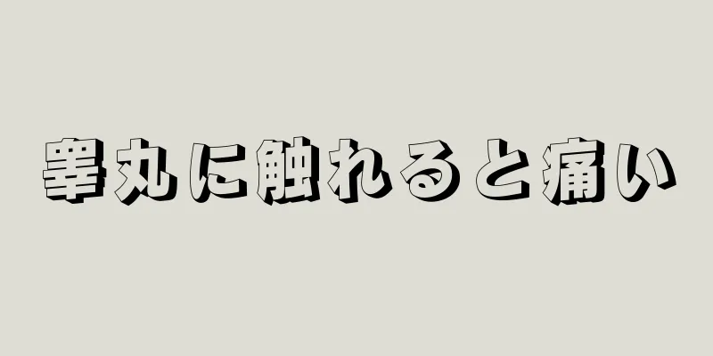 睾丸に触れると痛い