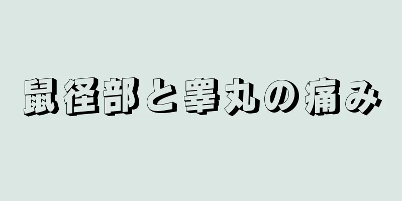 鼠径部と睾丸の痛み