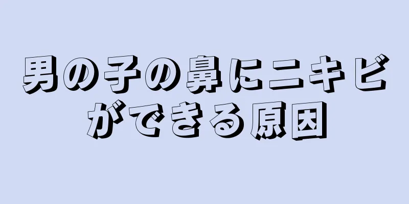 男の子の鼻にニキビができる原因