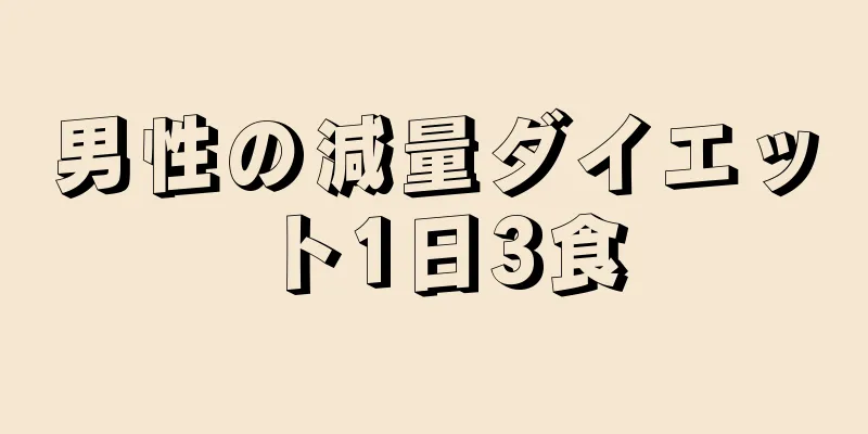 男性の減量ダイエット1日3食