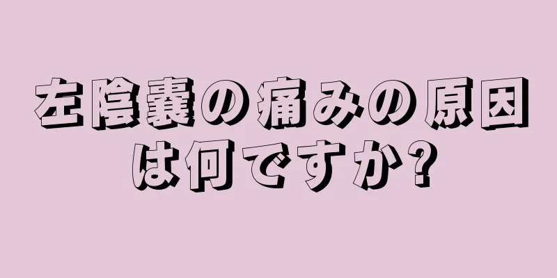 左陰嚢の痛みの原因は何ですか?