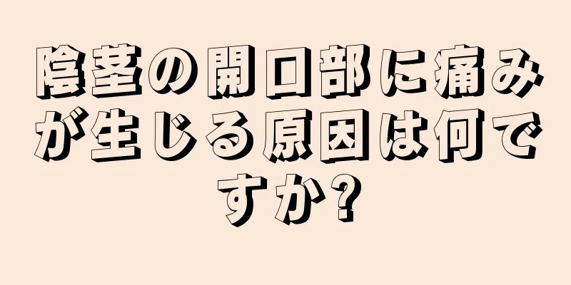 陰茎の開口部に痛みが生じる原因は何ですか?