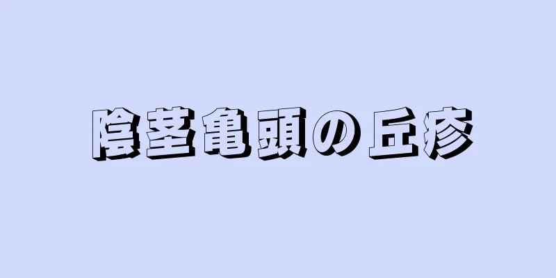 陰茎亀頭の丘疹