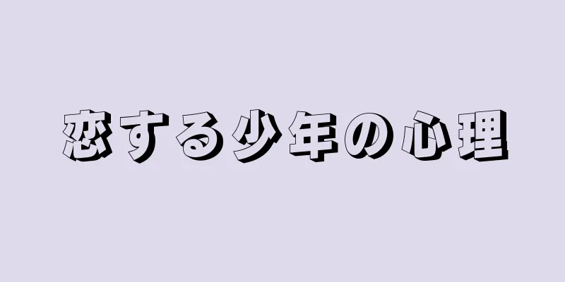 恋する少年の心理