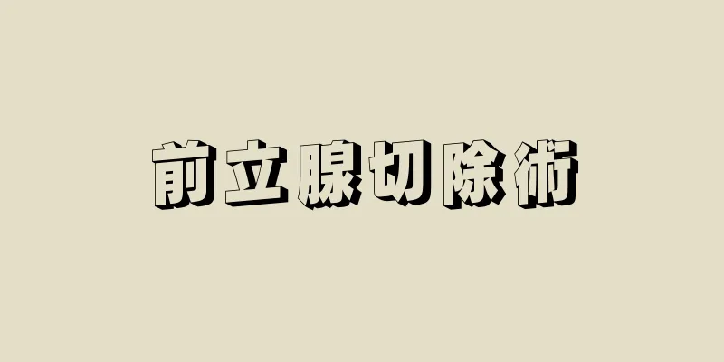 前立腺切除術