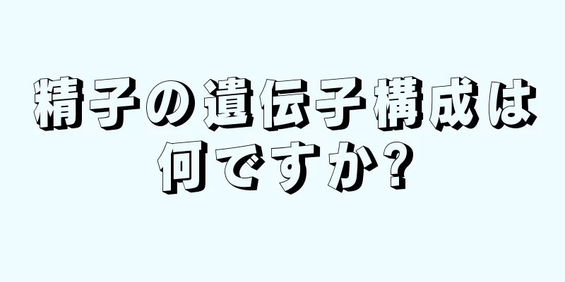 精子の遺伝子構成は何ですか?