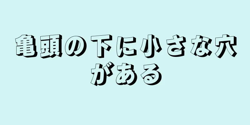 亀頭の下に小さな穴がある