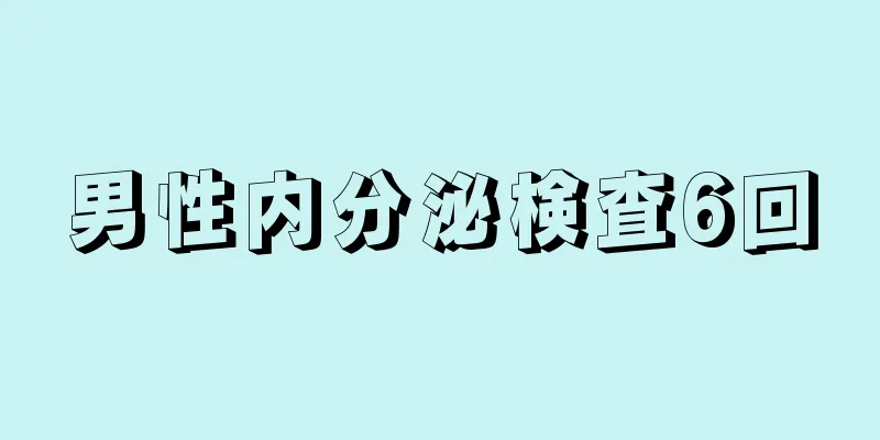 男性内分泌検査6回