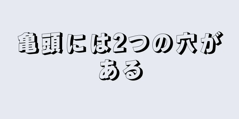 亀頭には2つの穴がある