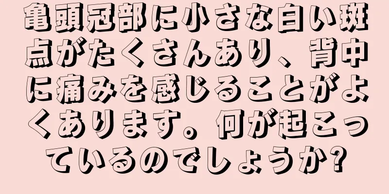 亀頭冠部に小さな白い斑点がたくさんあり、背中に痛みを感じることがよくあります。何が起こっているのでしょうか?