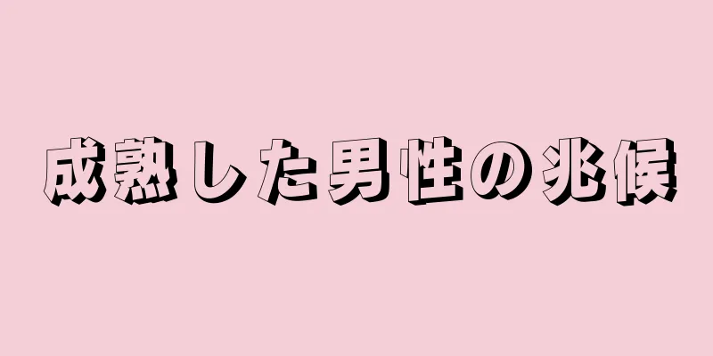 成熟した男性の兆候
