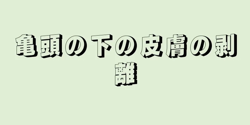 亀頭の下の皮膚の剥離
