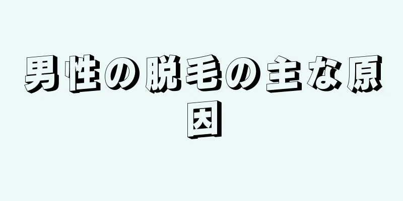 男性の脱毛の主な原因