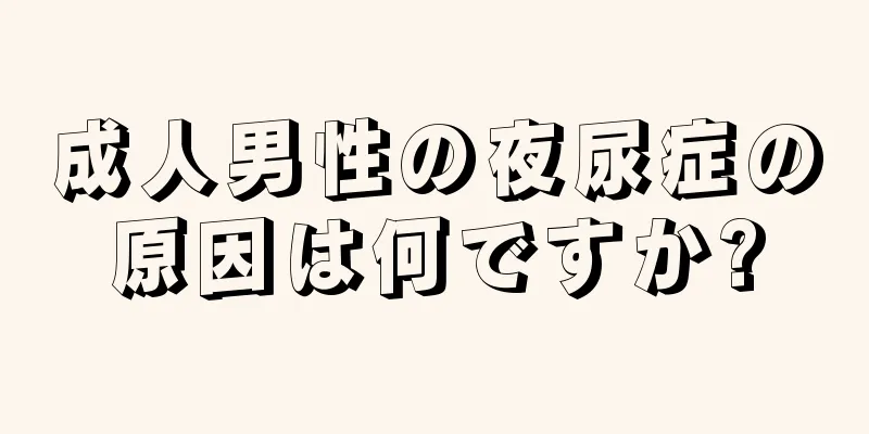 成人男性の夜尿症の原因は何ですか?