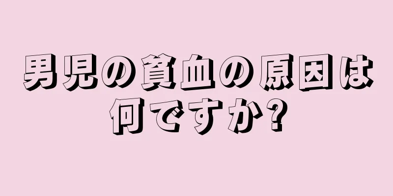 男児の貧血の原因は何ですか?