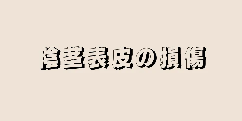 陰茎表皮の損傷