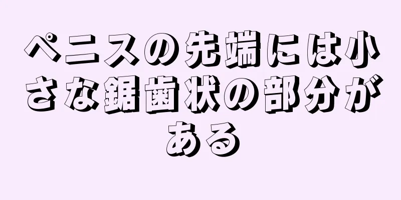 ペニスの先端には小さな鋸歯状の部分がある