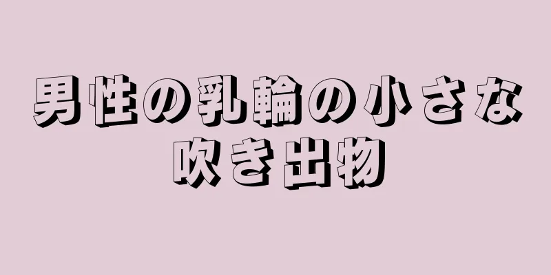 男性の乳輪の小さな吹き出物