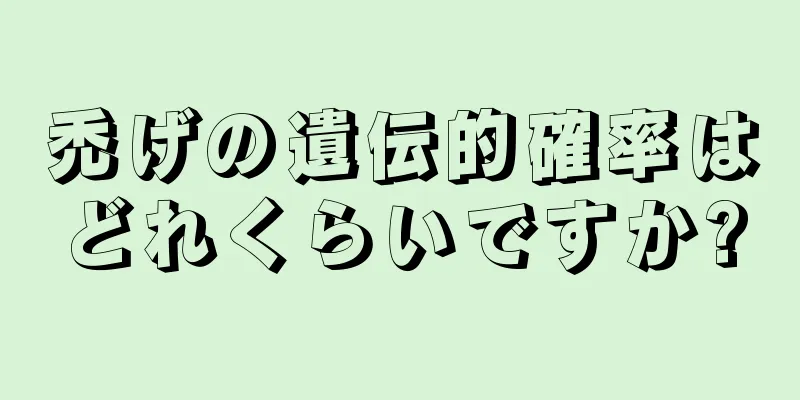 禿げの遺伝的確率はどれくらいですか?