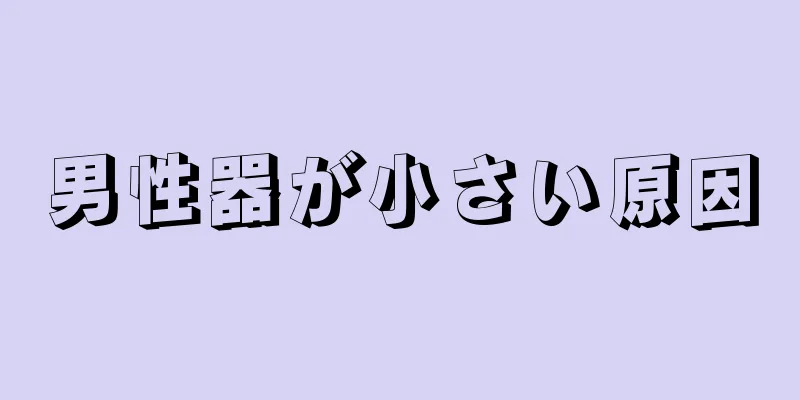 男性器が小さい原因