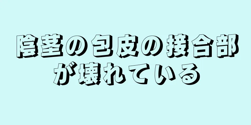 陰茎の包皮の接合部が壊れている
