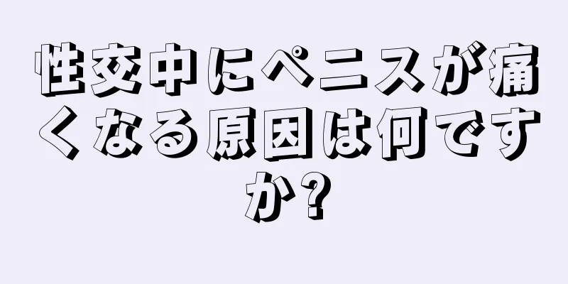 性交中にペニスが痛くなる原因は何ですか?