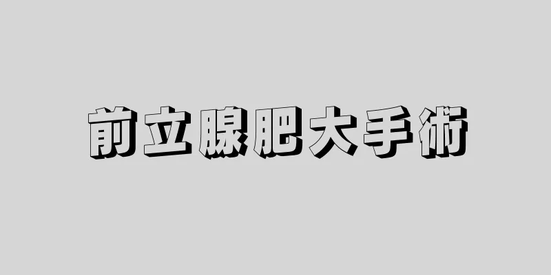 前立腺肥大手術