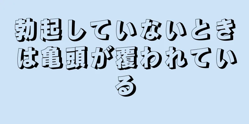 勃起していないときは亀頭が覆われている